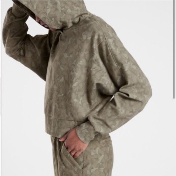 Athleta Farallon Camo Hooded Sweatshirt XS - Picture 2 of 10